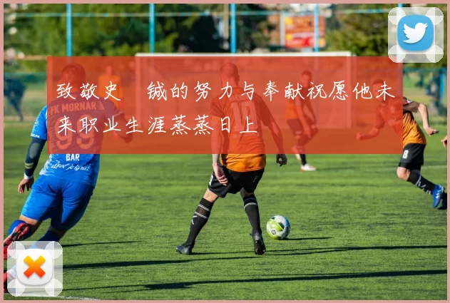 致敬史堉铖的努力与奉献祝愿他未来职业生涯蒸蒸日上